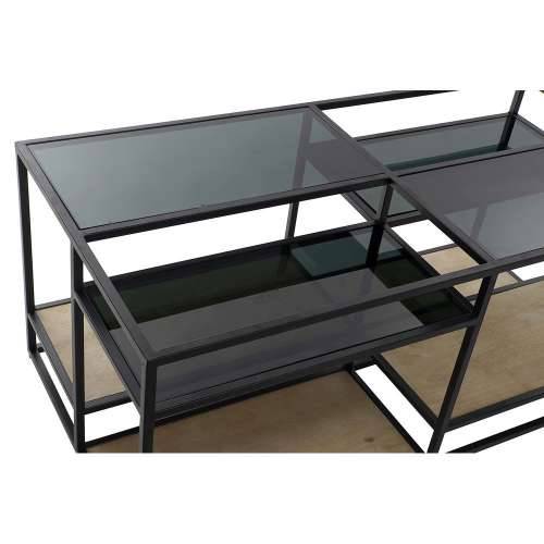 Stolić za dnevni boravak DKD Home Decor 8424001787234 Crna Pisana Prirodno Drvo Metal Ogledalo 120 x 60 x 50 cm Cijena