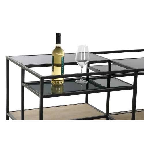 Stolić za dnevni boravak DKD Home Decor 8424001787234 Crna Pisana Prirodno Drvo Metal Ogledalo 120 x 60 x 50 cm Cijena