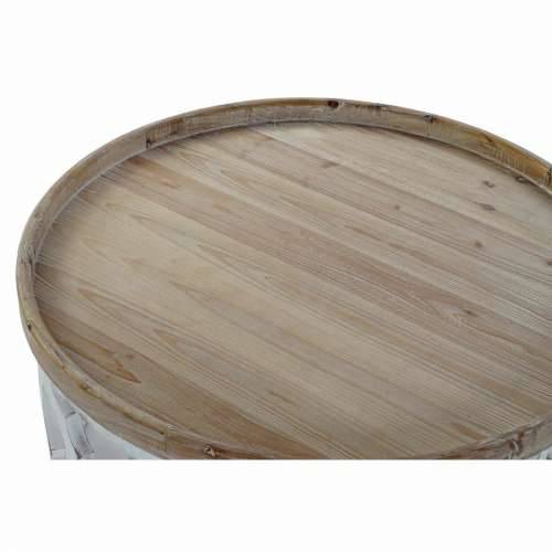 Pomoćni stolić DKD Home Decor Bijela Svijetlo smeđi Jela Drvo MDF 81 x 81 x 43,5 cm Cijena