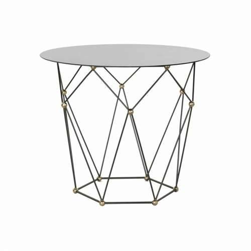 Pomoćni stolić DKD Home Decor Crna Metal Kristal zlatan (70 x 70 x 60 cm) Cijena