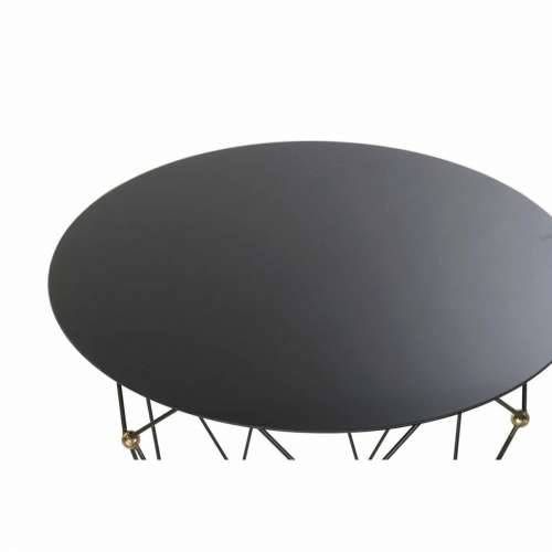 Pomoćni stolić DKD Home Decor Crna Metal Kristal zlatan (70 x 70 x 60 cm) Cijena