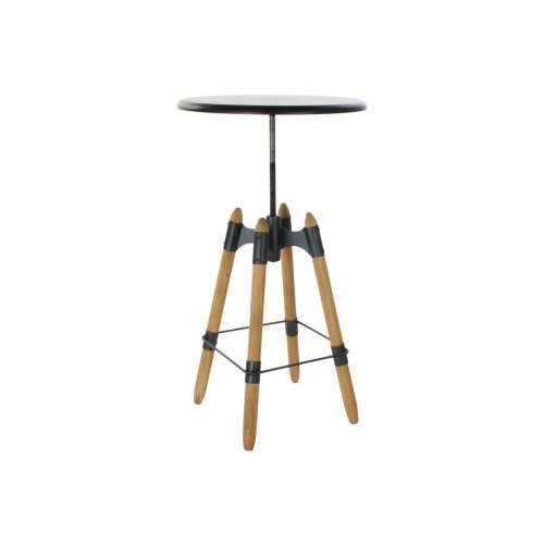 Pomoćni stolić DKD Home Decor 8424001831456 60 x 60 x 105 cm Prirodno Crna Metal Drvo Cijena