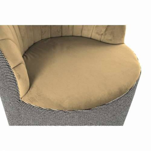 Fotelja DKD Home Decor Crna Smeđa Poliester Horčica (69 x 66 x 85 cm) Cijena