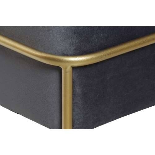 Stolac DKD Home Decor   Spužva Siva zlatan Metal Poliester Baršun Drvo MDF (80 x 80 x 47 cm) Cijena