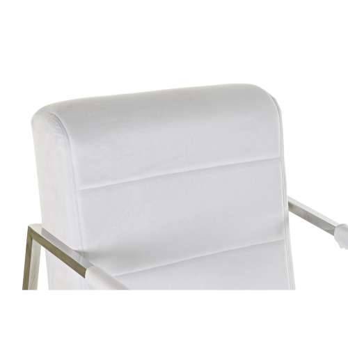 Naslonjač DKD Home Decor Poliester Čelik Bijela (56 x 68 x 92 cm) Cijena