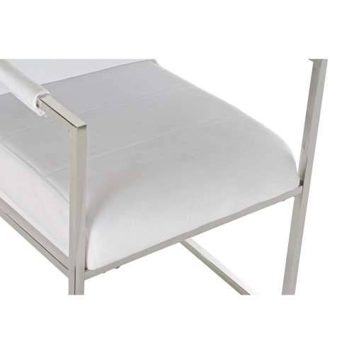 Naslonjač DKD Home Decor Poliester Čelik Bijela (56 x 68 x 92 cm) Cijena