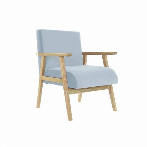 Sjedalo DKD Home Decor Poliester Nebesko plava Drvo MDF (61 x 63 x 77 cm) Cijena