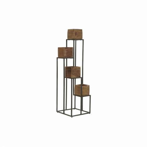 Tegla za biljke DKD Home Decor Smeđa Crna Pisana Drvo Metal moderan 40 x 40 x 120 cm 40 x 40 x 138 cm Cijena