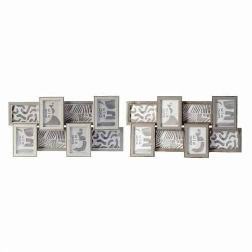 Okvir za sliku DKD Home Decor 60 x 3 x 32 cm Kristal Siva Smeđa Drvo MDF gradski (2 kom.) Cijena
