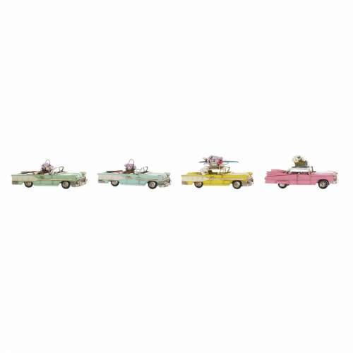 Ukrasna figura DKD Home Decor Rumena Plava Zelena Roza Automobil Vintage 25,8 x 10,5 x 9,5 cm (4 kom.) (4 Dijelovi) Cijena