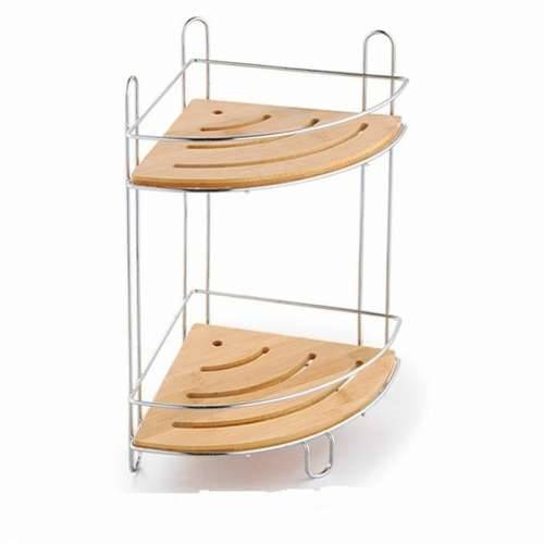 Kutna Polica DKD Home Decor Prirodno Bambus Metal od nehrđajućeg kroma 2 Police 19,5 x 19,5 x 36,5 cm Cijena