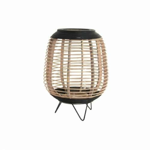 Svijećnjak DKD Home Decor Kristal Crna Metal Smeđa Bambus (32 x 32 x 43 cm) Cijena