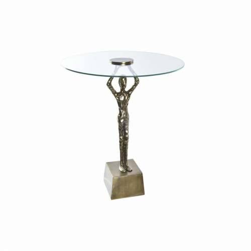 Pomoćni stolić DKD Home Decor Kristal zlatan Aluminij 46 x 46 x 57 cm Cijena