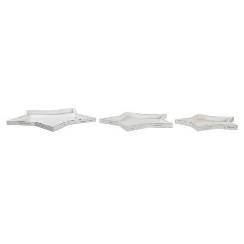 Stolni ukras DKD Home Decor 57 x 54 x 3 cm Bijela Shabby Chic Decapé (3 Dijelovi) Cijena