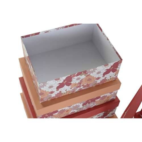 Set Složivih Kutija za Pospremanje DKD Home Decor Fuksija Bijela Ribolov Karton (43,5 x 33,5 x 15,5 cm) Cijena