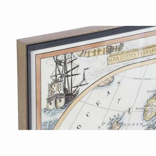 Slika DKD Home Decor Crna Bež Kristal polistiren Karta Svijeta Neoklasični 83,5 x 3 x 63,5 cm Cijena
