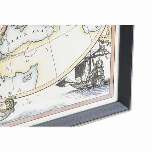 Slika DKD Home Decor Crna Bež Kristal polistiren Karta Svijeta Neoklasični 83,5 x 3 x 63,5 cm Cijena