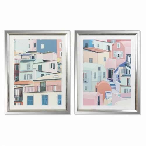 Slika DKD Home Decor 69 x 3 x 89 cm Kuće gradski (2 kom.) Cijena