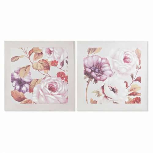 Slika DKD Home Decor Ruže romantični 70 x 3 x 70 cm (2 kom.) Cijena