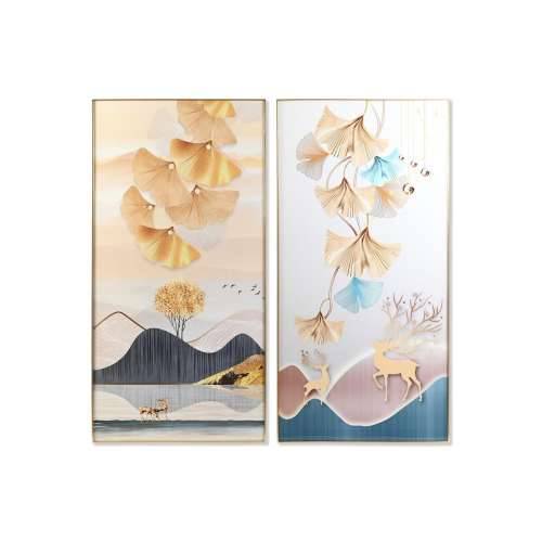 Slika DKD Home Decor 80 x 3 x 160 cm Biljni list (2 kom.) Cijena