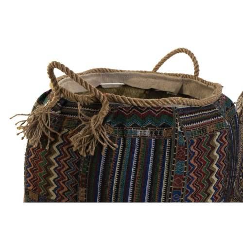 košara DKD Home Decor Prirodno vlakno 41 x 41 x 40 cm Boho (2 kom.) Cijena