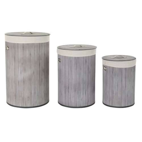 Set Košara DKD Home Decor Bež Siva Bambus 38 x 38 x 60 cm (3 Dijelovi) (2 kom.) Cijena