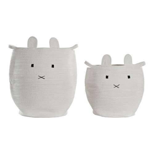 Set Košara DKD Home Decor Bijela Children’s Životinja 35 x 35 x 49 cm (2 kom.) Cijena