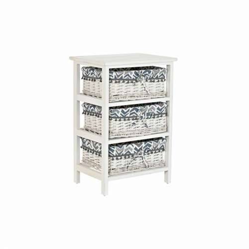 Ormarić s ladicama DKD Home Decor Plava Bijela ispleten od pruća Paulovnija 40 x 29 x 59 cm Cijena
