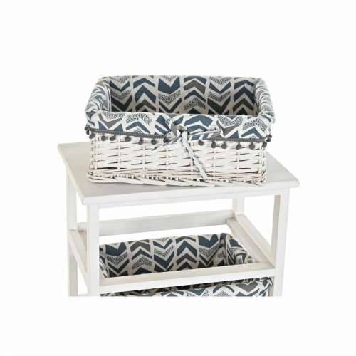Ormarić s ladicama DKD Home Decor Plava Bijela ispleten od pruća Paulovnija 40 x 29 x 59 cm Cijena
