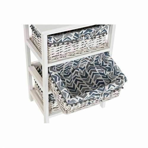 Ormarić s ladicama DKD Home Decor Plava Bijela ispleten od pruća Paulovnija 40 x 29 x 59 cm Cijena