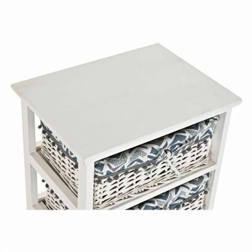 Ormarić s ladicama DKD Home Decor Plava Bijela ispleten od pruća Paulovnija 40 x 29 x 59 cm Cijena