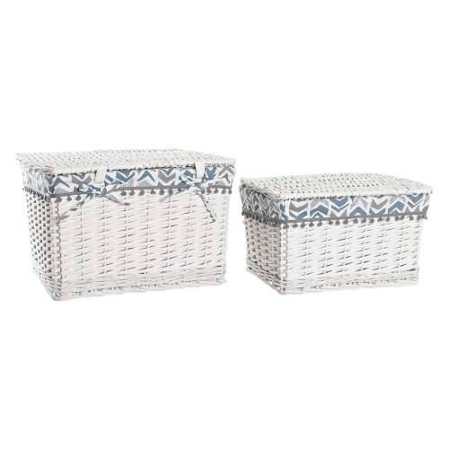 Set košara DKD Home Decor Poliester ispleten od pruća (45 x 35 x 30 cm) Cijena