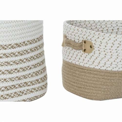 Set košara DKD Home Decor Bijela Pamuk juta (45 x 45 x 54 cm) (6 Dijelovi) Cijena