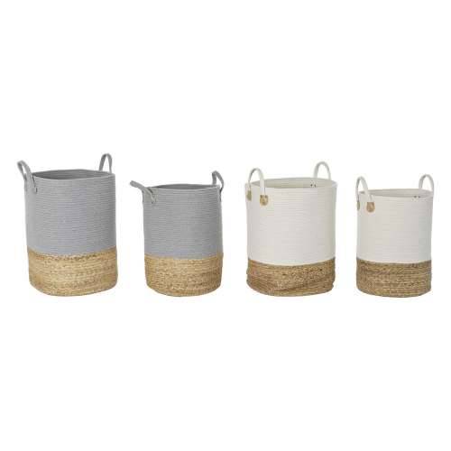 Set košara DKD Home Decor 40 x 40 x 52 cm Prirodno vlakno Boho (2 kom.) Cijena