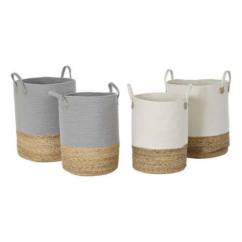 Set košara DKD Home Decor 40 x 40 x 52 cm Prirodno vlakno Boho (2 kom.) Cijena