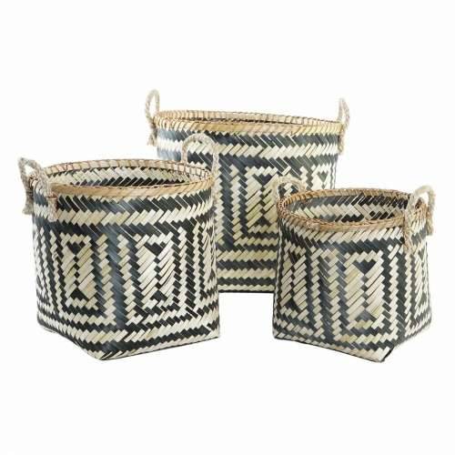 Set košara DKD Home Decor Crna Prirodno Bambus 40 x 38 x 38 cm Cijena