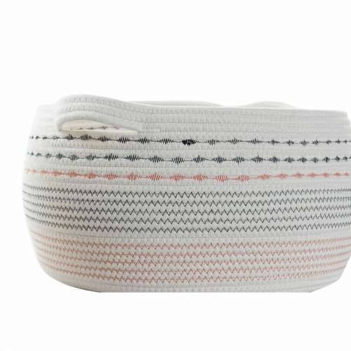 Set košara DKD Home Decor Bijela Crna Oranžna 52 x 43 x 25 cm Cijena