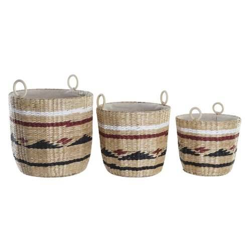 Set košara DKD Home Decor Poliester Kolonijalni Vlakna (38 x 38 x 36 cm) Cijena
