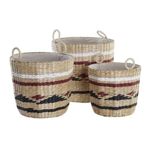Set košara DKD Home Decor Poliester Kolonijalni Vlakna (38 x 38 x 36 cm) Cijena
