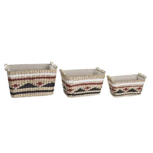 Set košara DKD Home Decor Poliester Kolonijalni Vlakna (39 x 27 x 24 cm) Cijena