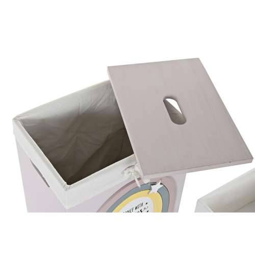 Set Košara DKD Home Decor Rumena Bijela Siva Roza Paulovnija Children’s 40 x 30 x 55 cm (5 Dijelovi) (5 kom.) Cijena