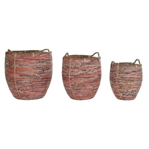 Set košara DKD Home Decor Ribolov Prirodno Boho 52 x 52 x 58 cm Cijena