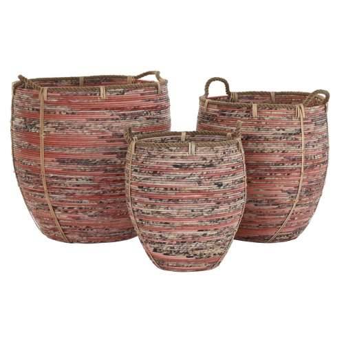 Set košara DKD Home Decor Ribolov Prirodno Boho 52 x 52 x 58 cm Cijena