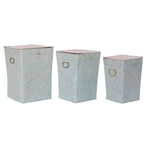 Set Košara DKD Home Decor Roza Nebeški Boho 37 x 37 x 50 cm (3 Dijelovi) Cijena