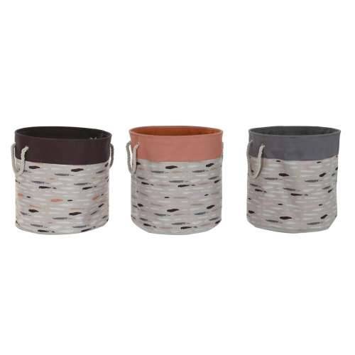 Košara za prljavo rublje DKD Home Decor Siva Oranžna 45 x 45 x 45 cm (3 kom.) Cijena