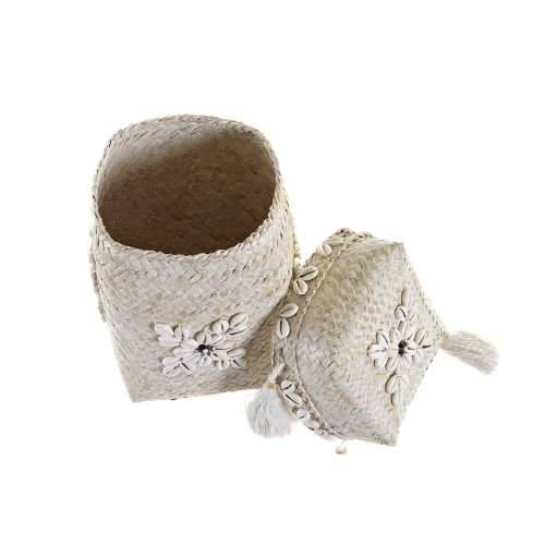 Set košara DKD Home Decor Bijela Bambus Školjke (24 x 24 x 30 cm) (3 Dijelovi) Cijena