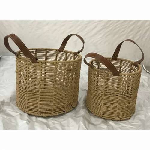 Set košara DKD Home Decor 32 x 32 x 26 cm Metal Uže 32 x 32 x 39 cm Boho Cijena