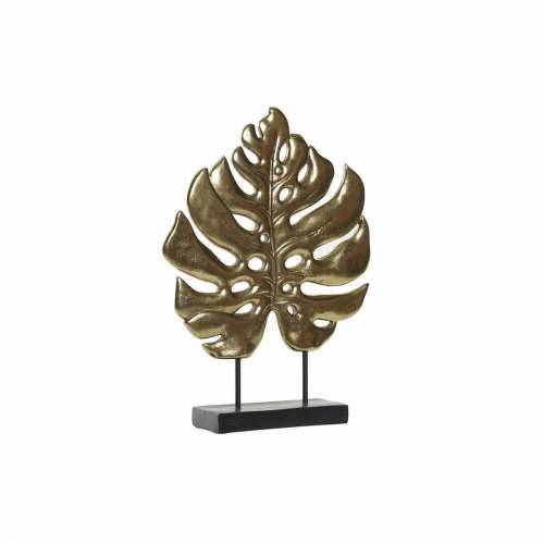 Ukrasna figura DKD Home Decor Crna zlatan Tropsko Biljni list 25,5 x 6 x 34 cm Cijena