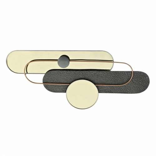 Zidni Ukras DKD Home Decor Siva zlatan Metal PVC moderan (96 x 5 x 40,6 cm) Cijena