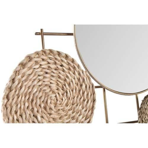 Zidni Ukras DKD Home Decor Ogledalo Prirodno Metal Smeđa Bakar Vlakna (72 x 3,5 x 74 cm) Cijena